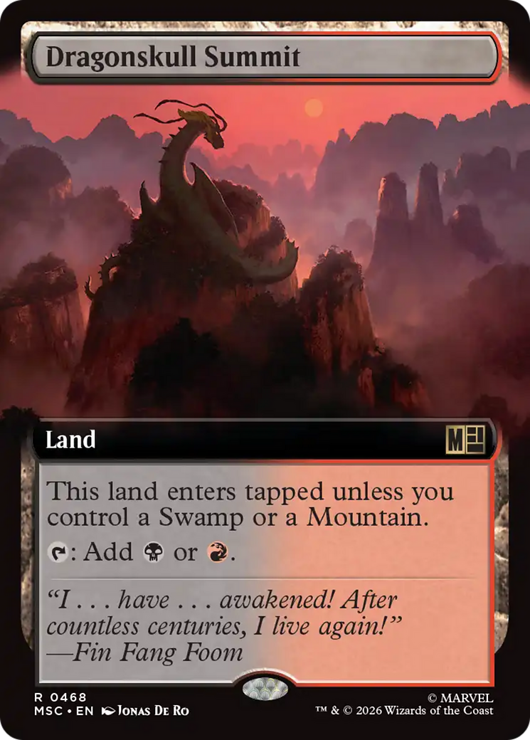 Dragonskull Summit (Extended Art) [Marvel Super Heroes Commander] | Cards and Coasters CA
