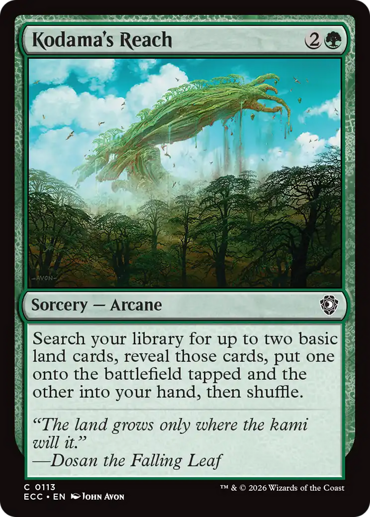 Kodama's Reach [Lorwyn Eclipsed Commander] | Cards and Coasters CA