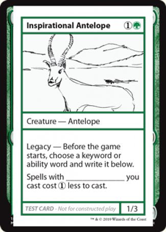 Inspirational Antelope (2021 Edition) [Mystery Booster Playtest Cards] | Cards and Coasters CA