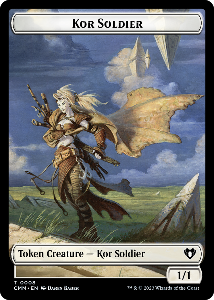 Elemental (0026) // Kor Soldier Double-Sided Token [Commander Masters Tokens] | Cards and Coasters CA