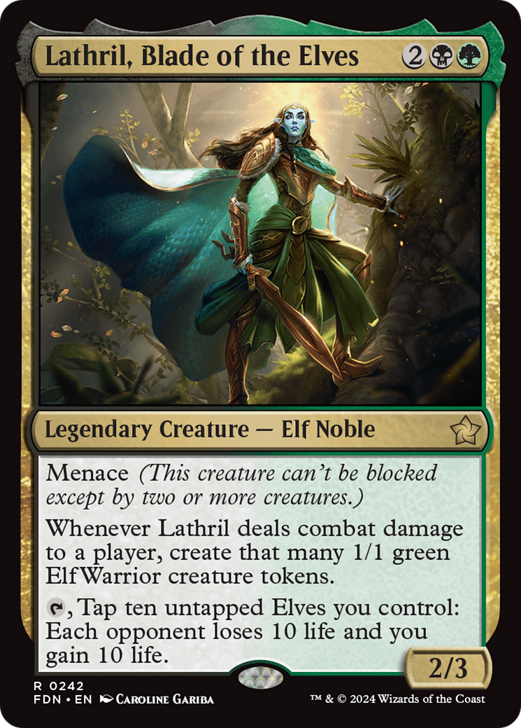 Lathril, Blade of the Elves [Foundations] | Cards and Coasters CA