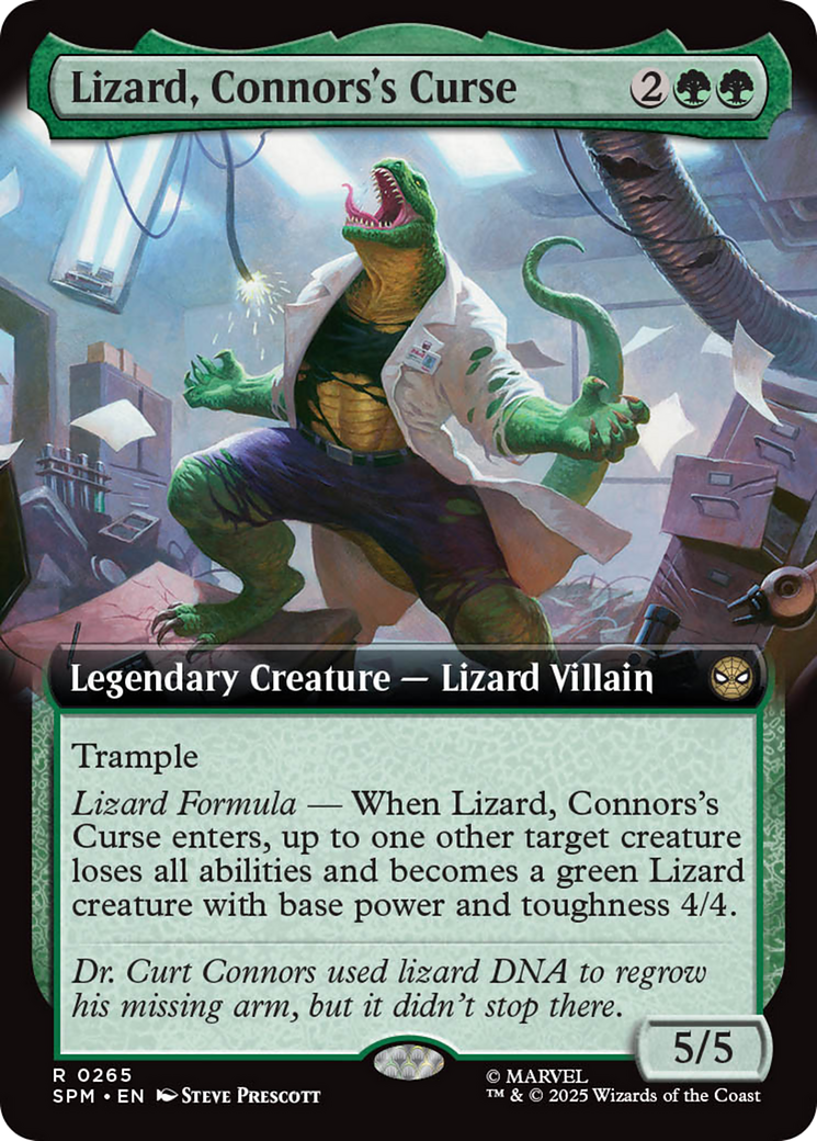 Lizard, Connors's Curse (Extended Art) [Marvel's Spider-Man] | Cards and Coasters CA