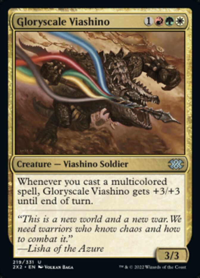 Gloryscale Viashino [Double Masters 2022] | Cards and Coasters CA