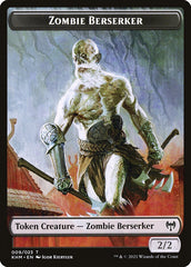 Human Warrior // Zombie Berserker Double-Sided Token [Kaldheim Tokens] | Cards and Coasters CA