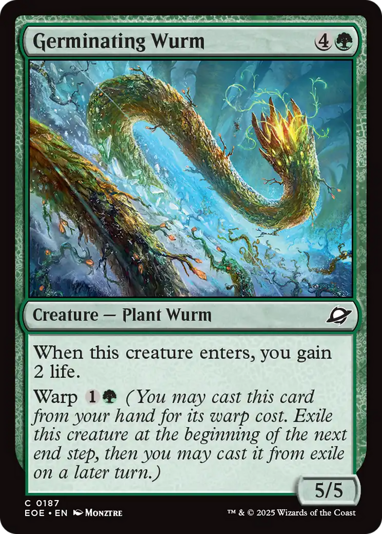 Germinating Wurm [Edge of Eternities] | Cards and Coasters CA