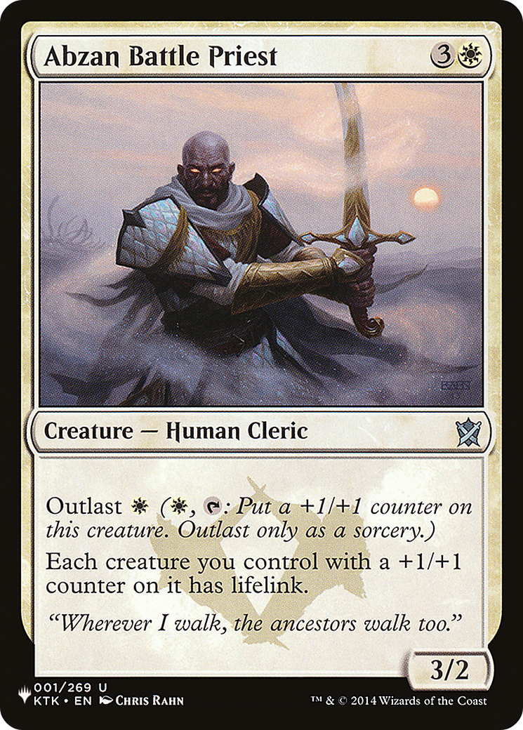 Abzan Battle Priest [The List Reprints] | Cards and Coasters CA