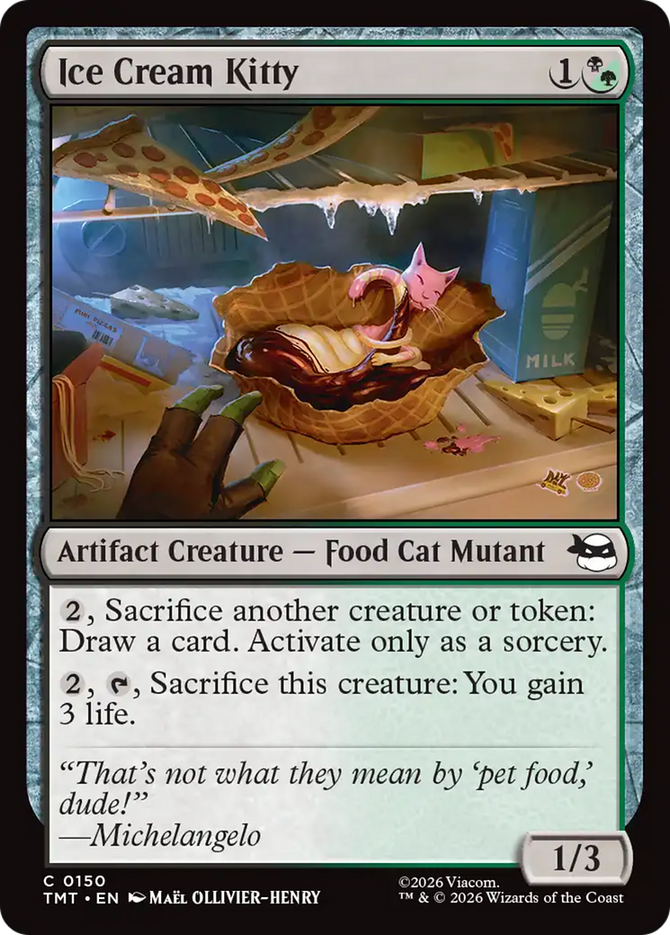 Ice Cream Kitty [Teenage Mutant Ninja Turtles] | Cards and Coasters CA