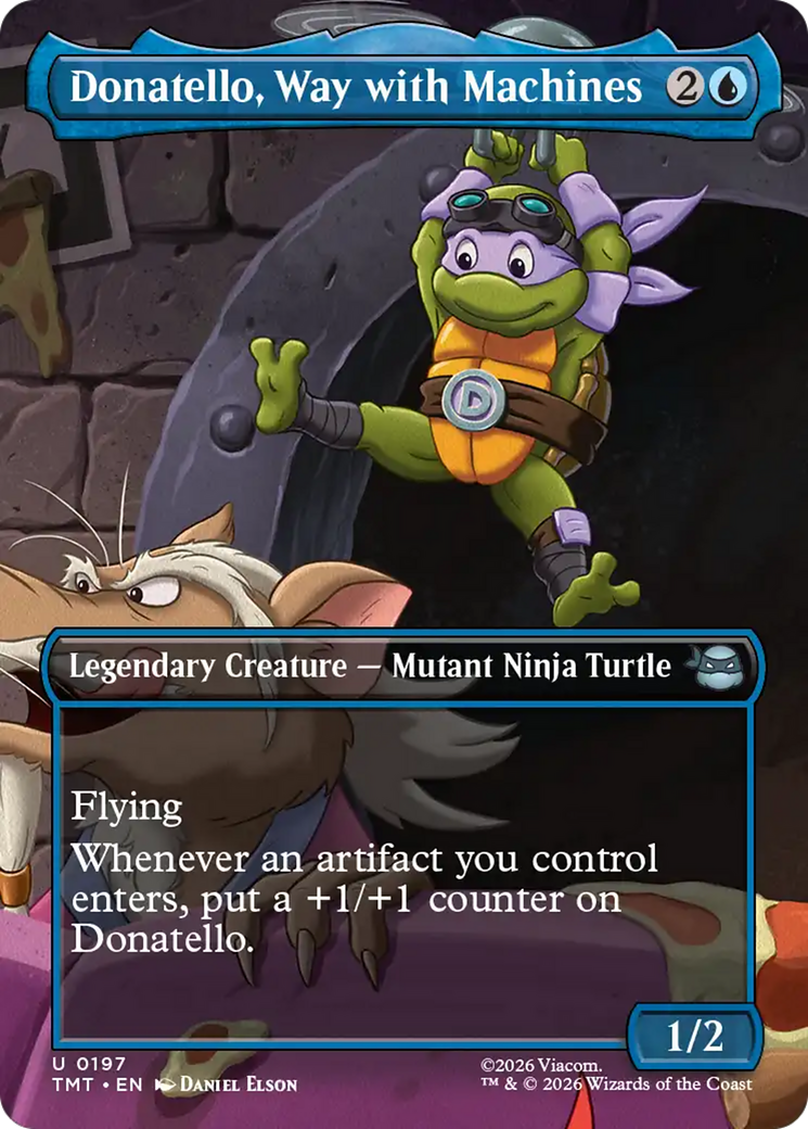 Donatello, Way with Machines (Borderless) [Teenage Mutant Ninja Turtles] | Cards and Coasters CA