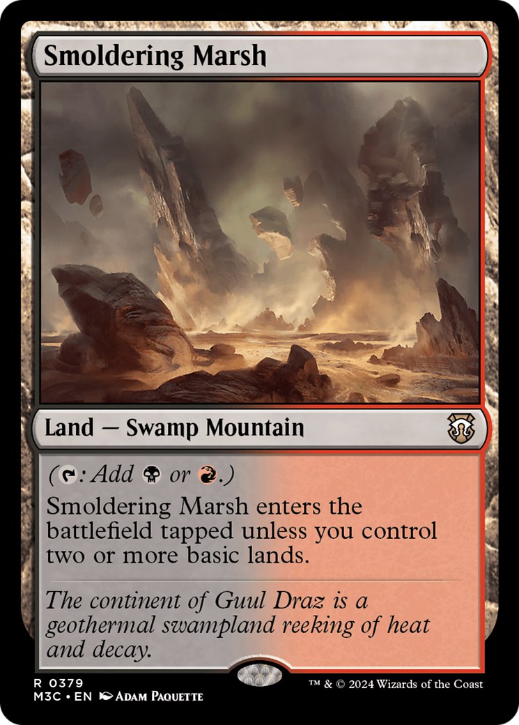 Smoldering Marsh (Ripple Foil) [Modern Horizons 3 Commander] | Cards and Coasters CA