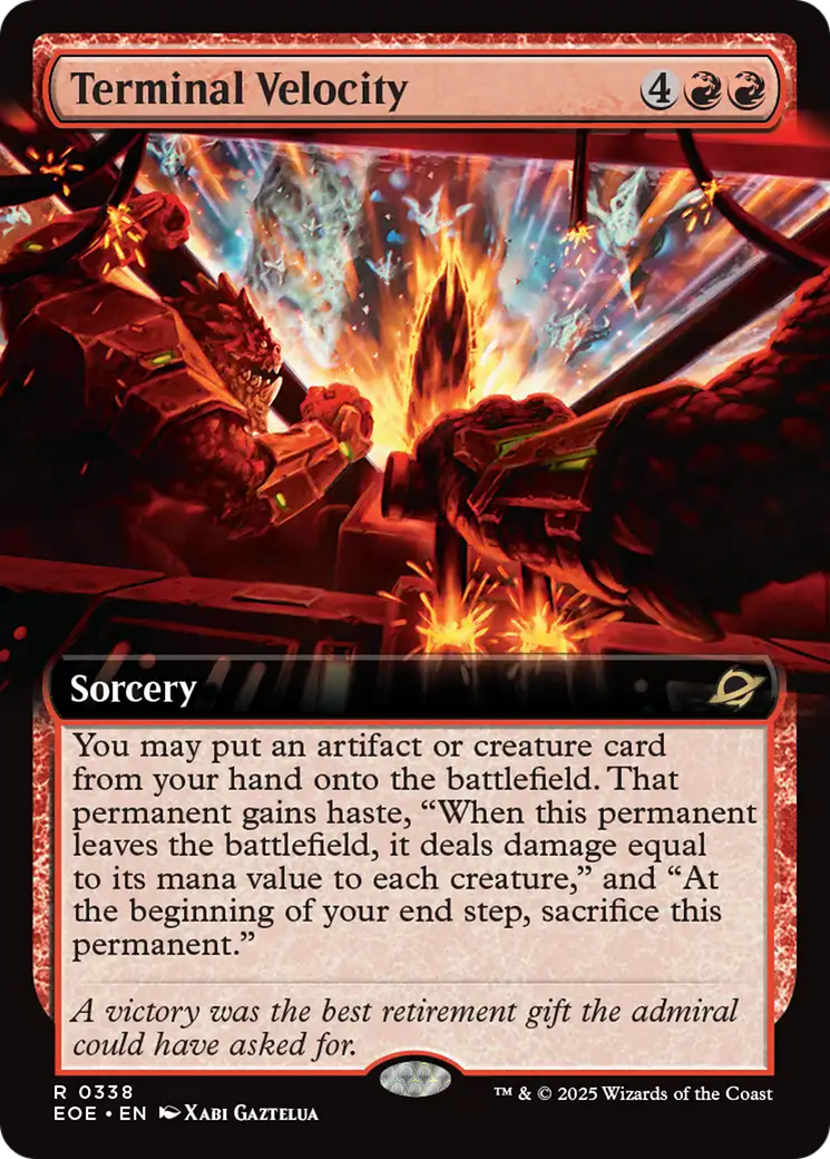 Terminal Velocity (Extended Art) [Edge of Eternities] | Cards and Coasters CA