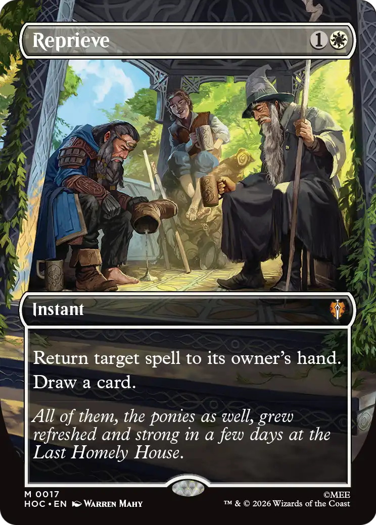 Reprieve (Borderless) [The Hobbit: Eternal-Legal] | Cards and Coasters CA