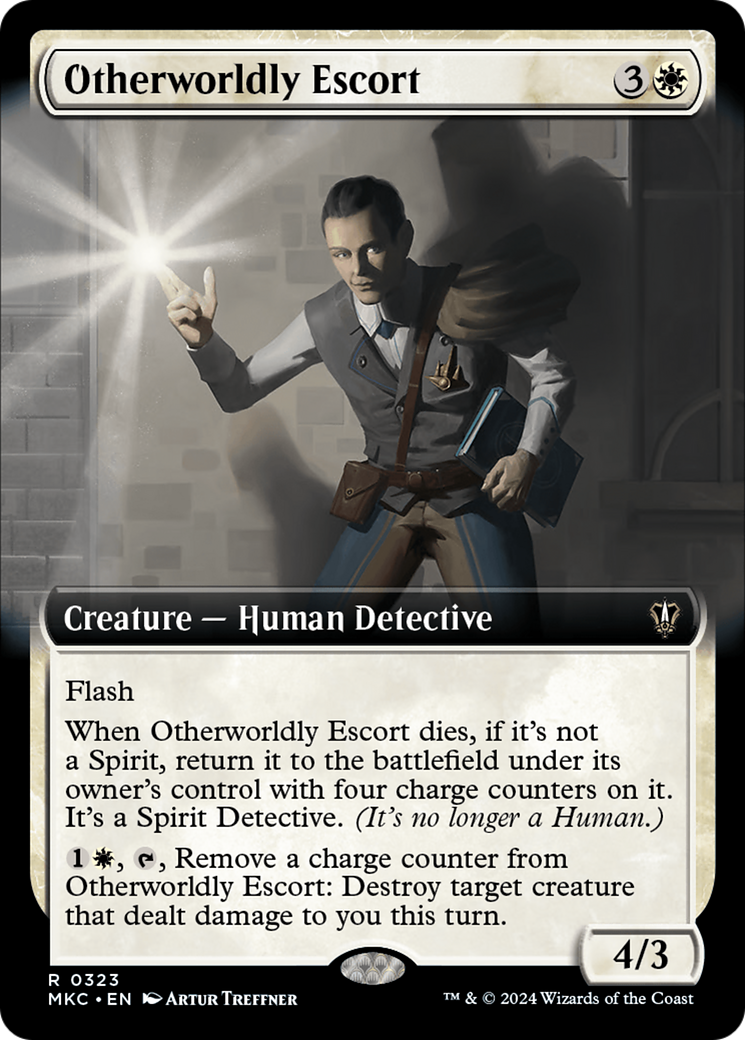 Otherworldly Escort (Extended Art) [Murders at Karlov Manor Commander] | Cards and Coasters CA