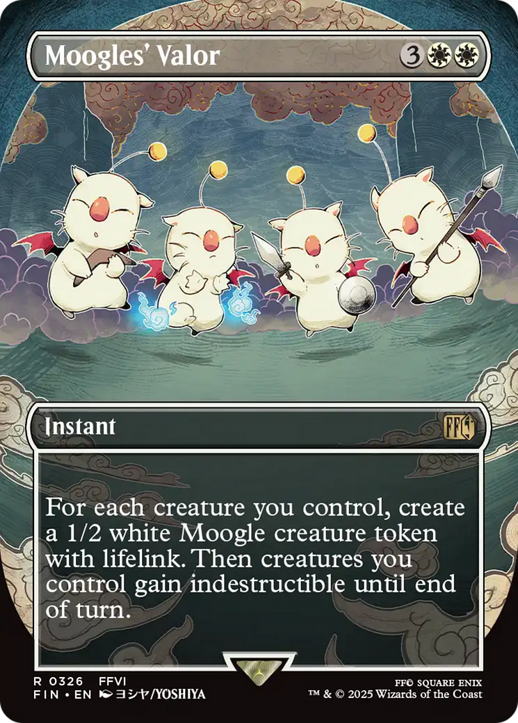 Moogles' Valor (Borderless) [FINAL FANTASY] | Cards and Coasters CA