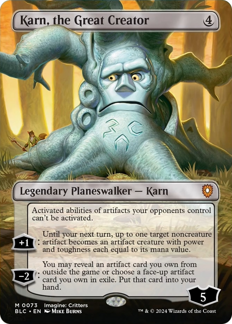 Karn, the Great Creator (Borderless) [Bloomburrow Commander] | Cards and Coasters CA