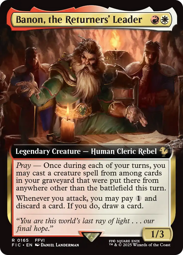 Banon, the Returners' Leader (Extended Art) [FINAL FANTASY Commander] | Cards and Coasters CA