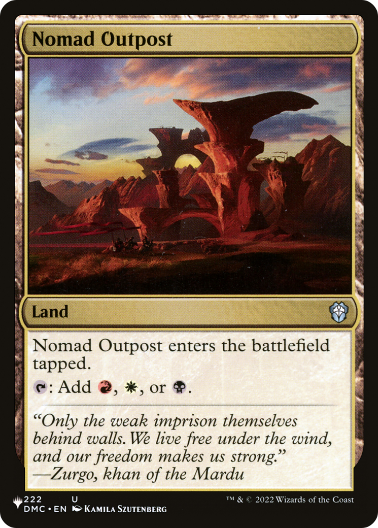 Nomad Outpost [The List] | Cards and Coasters CA