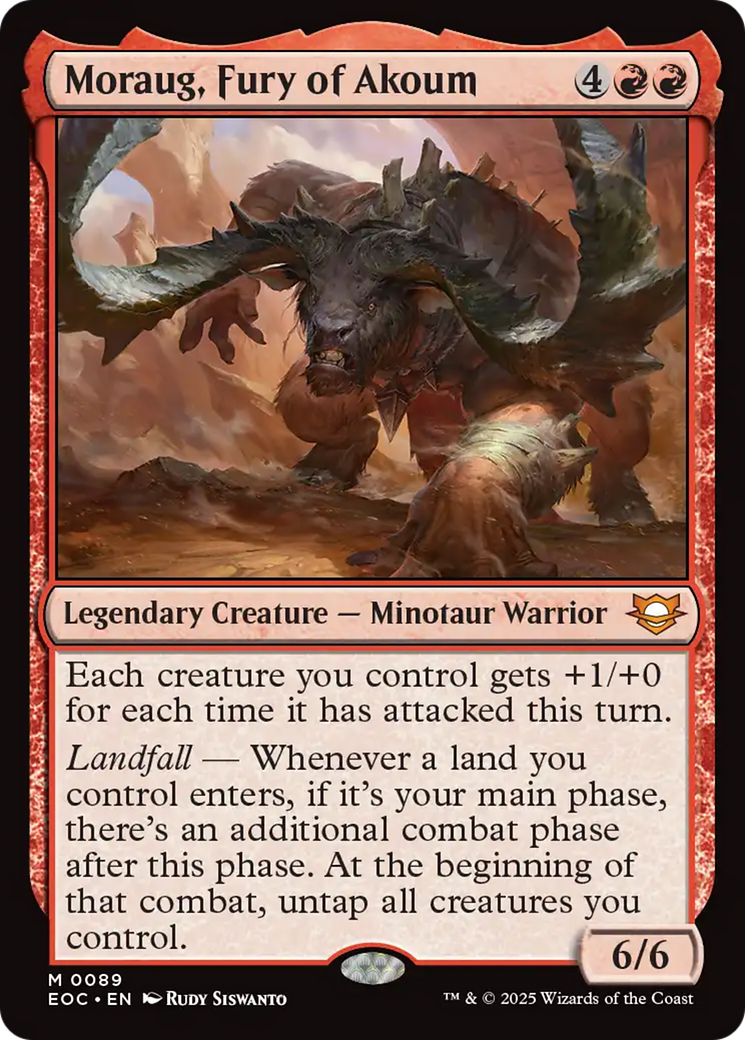 Moraug, Fury of Akoum [Edge of Eternities Commander] | Cards and Coasters CA