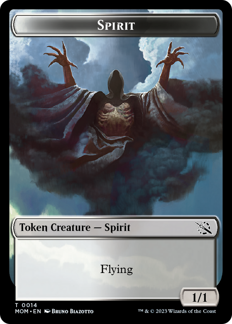 Spirit Token [March of the Machine Tokens] | Cards and Coasters CA