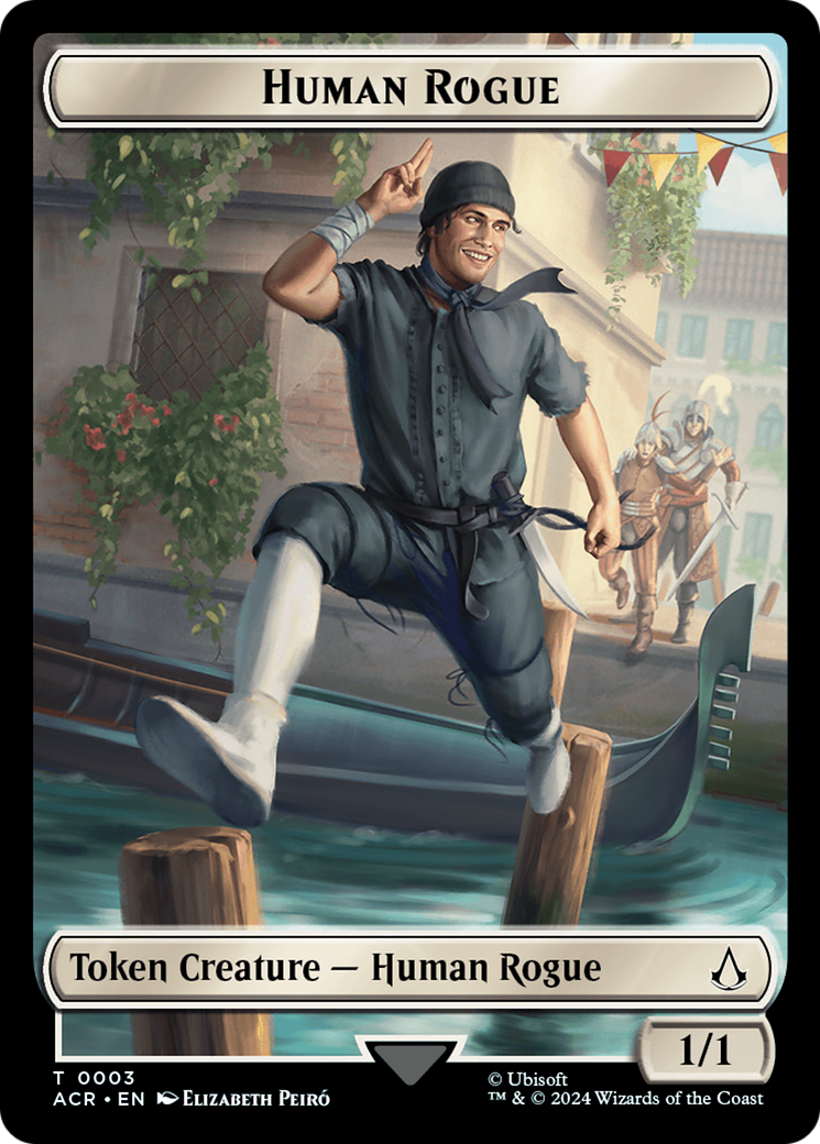 Human Rogue Token [Assassin's Creed Tokens] | Cards and Coasters CA