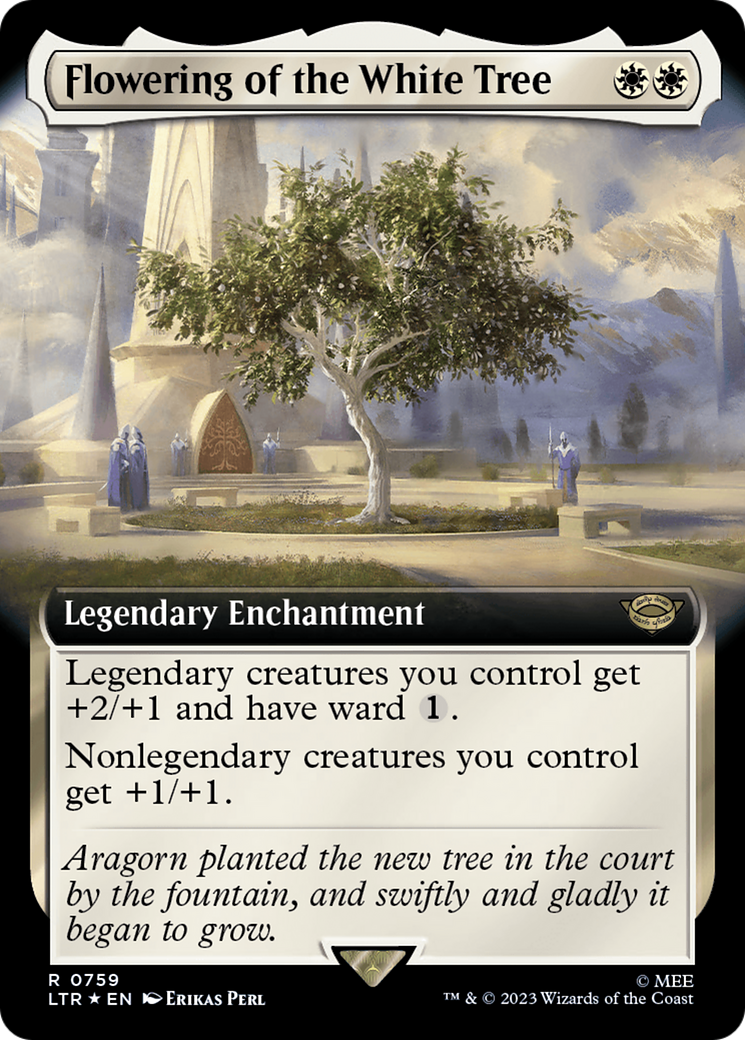 Flowering of the White Tree (Extended Art) (Surge Foil) [The Lord of the Rings: Tales of Middle-Earth] | Cards and Coasters CA