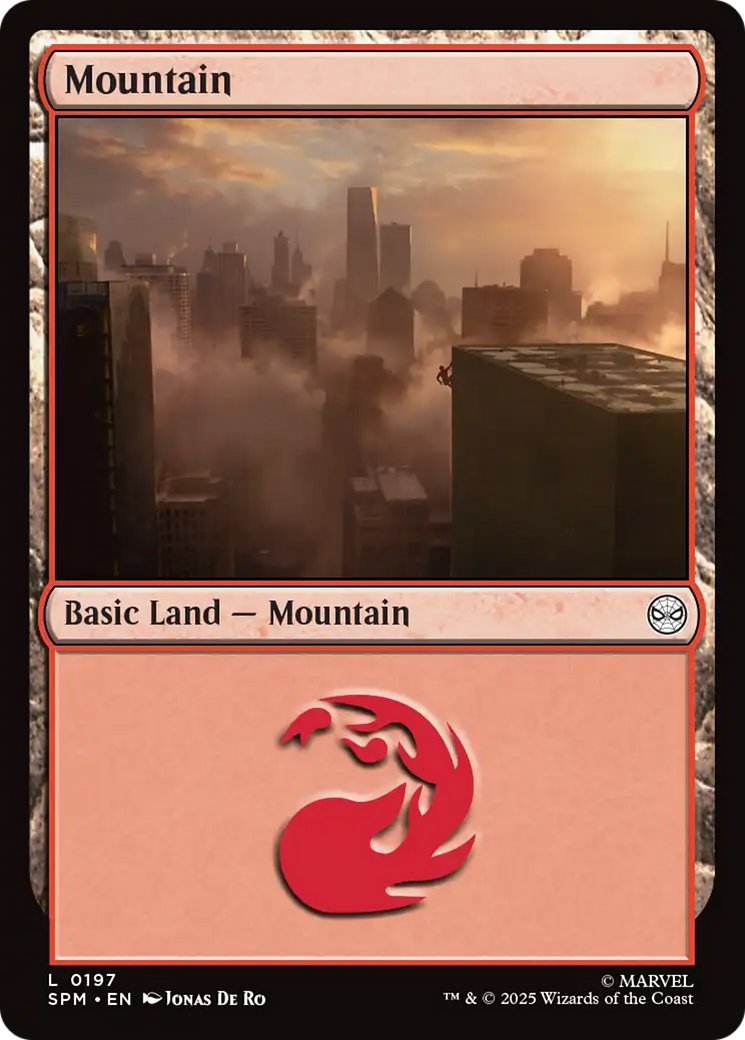Mountain (0197) [Marvel's Spider-Man] | Cards and Coasters CA
