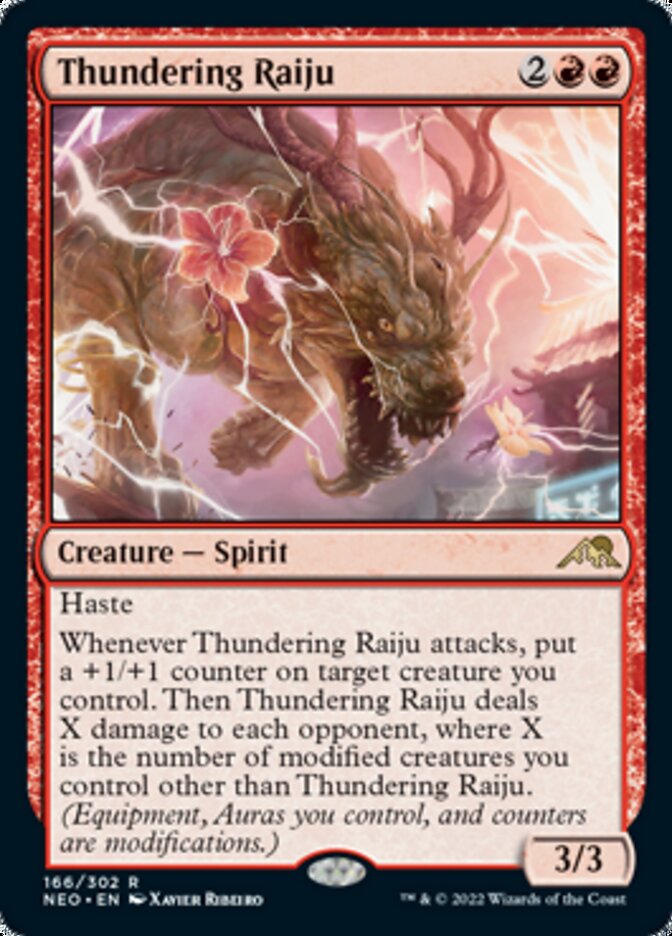 Thundering Raiju [Kamigawa: Neon Dynasty] | Cards and Coasters CA