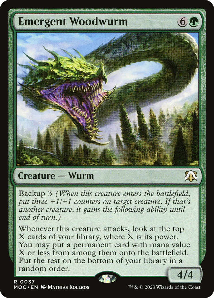 Emergent Woodwurm [March of the Machine Commander] | Cards and Coasters CA