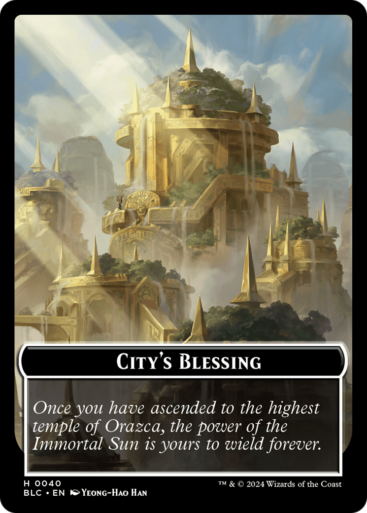 Hamster // City's Blessing Double-Sided Token [Bloomburrow Commander Tokens] | Cards and Coasters CA