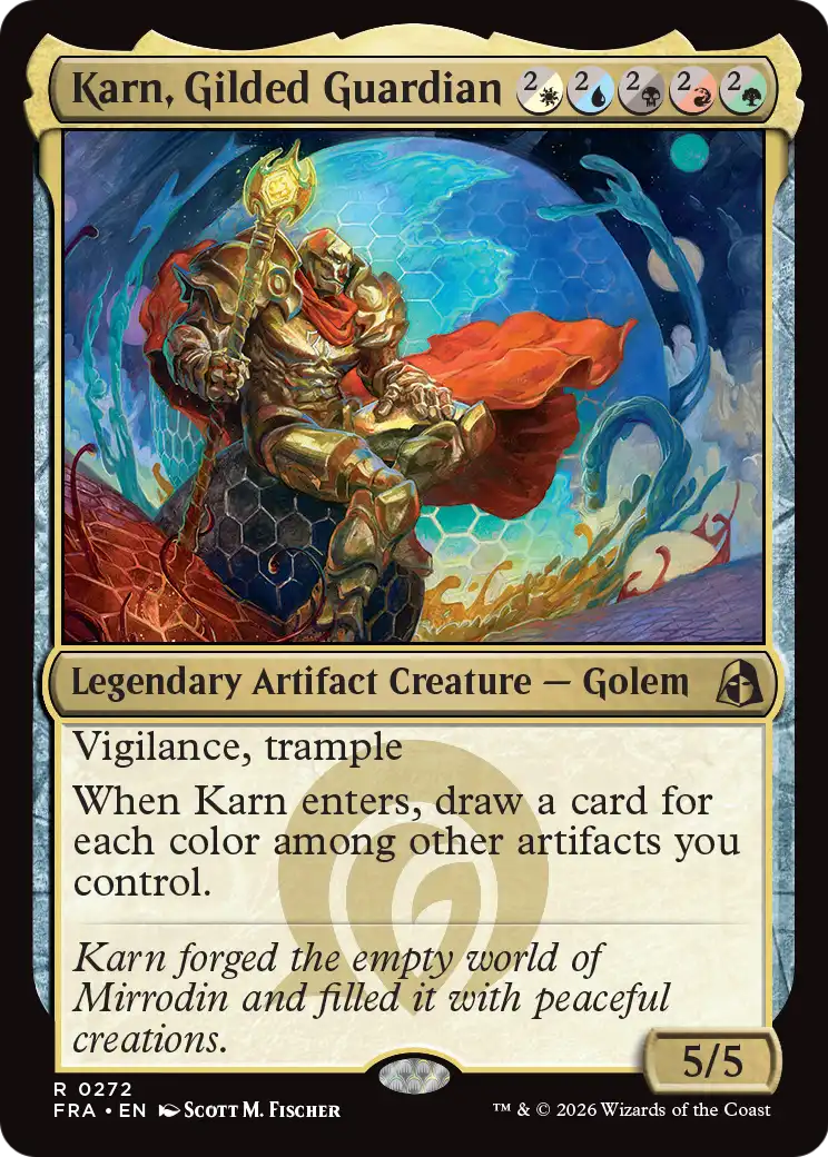 Karn, Gilded Guardian [Reality Fracture] | Cards and Coasters CA