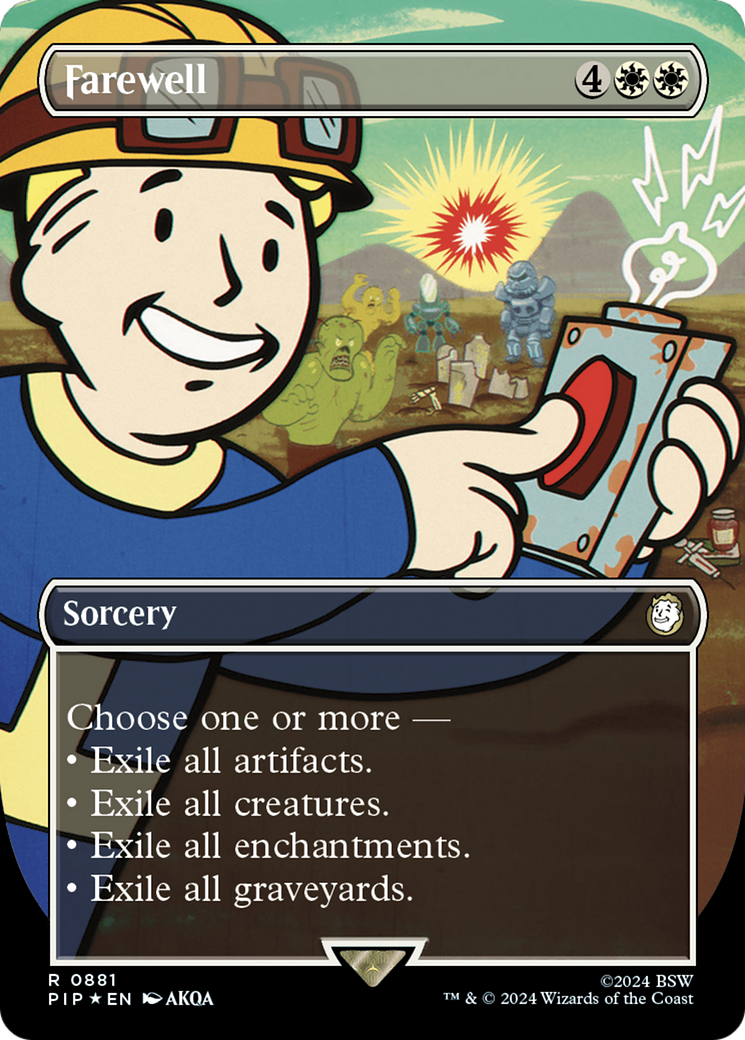 Farewell (Borderless) (Surge Foil) [Fallout] | Cards and Coasters CA