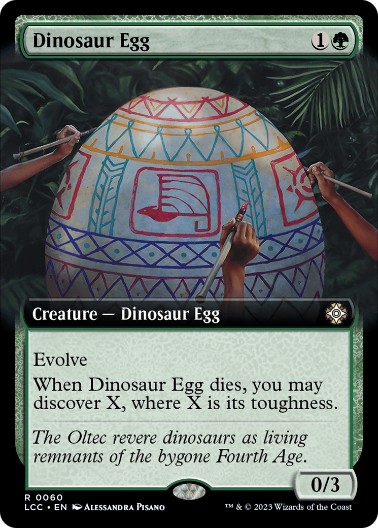 Dinosaur Egg (Extended Art) [The Lost Caverns of Ixalan Commander] | Cards and Coasters CA
