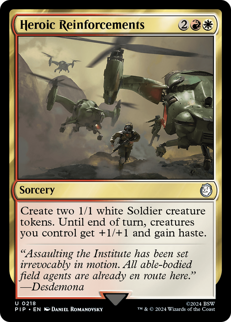 Heroic Reinforcements [Fallout] | Cards and Coasters CA