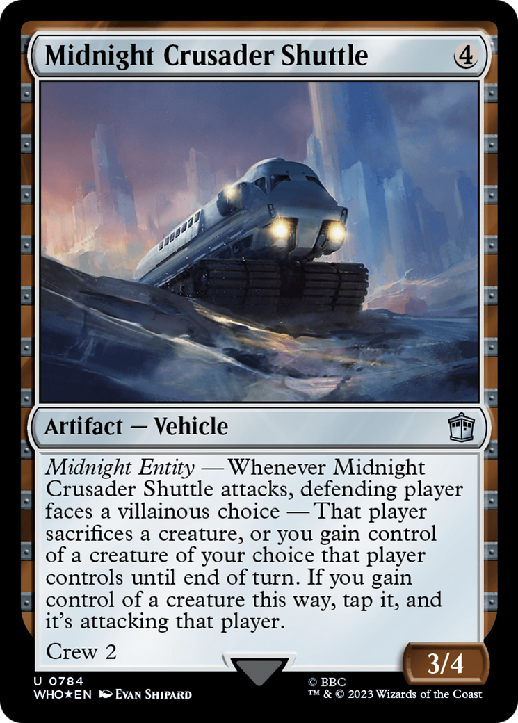 Midnight Crusader Shuttle (Surge Foil) [Doctor Who] | Cards and Coasters CA