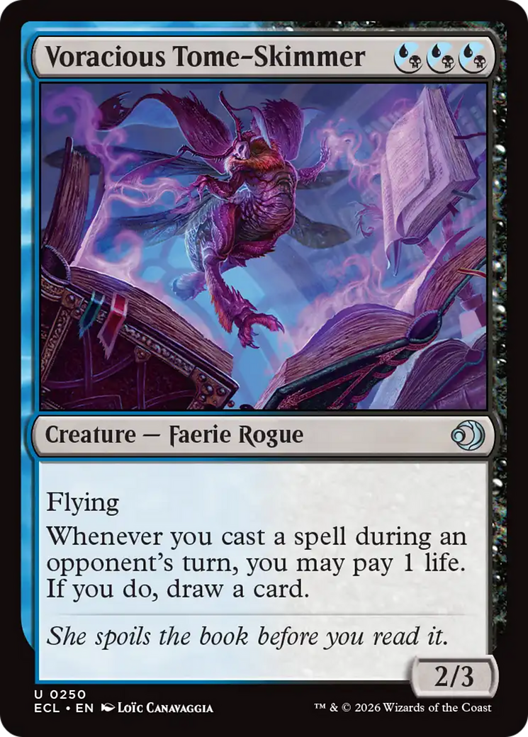 Voracious Tome-Skimmer [Lorwyn Eclipsed] | Cards and Coasters CA