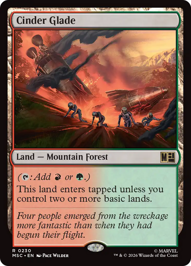 Cinder Glade (Surge Foil) [Marvel Super Heroes Commander] | Cards and Coasters CA
