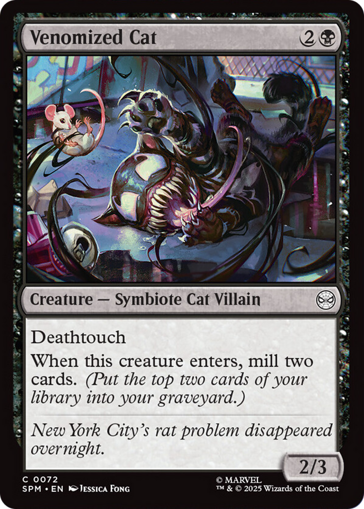 Venomized Cat [Marvel's Spider-Man] | Cards and Coasters CA