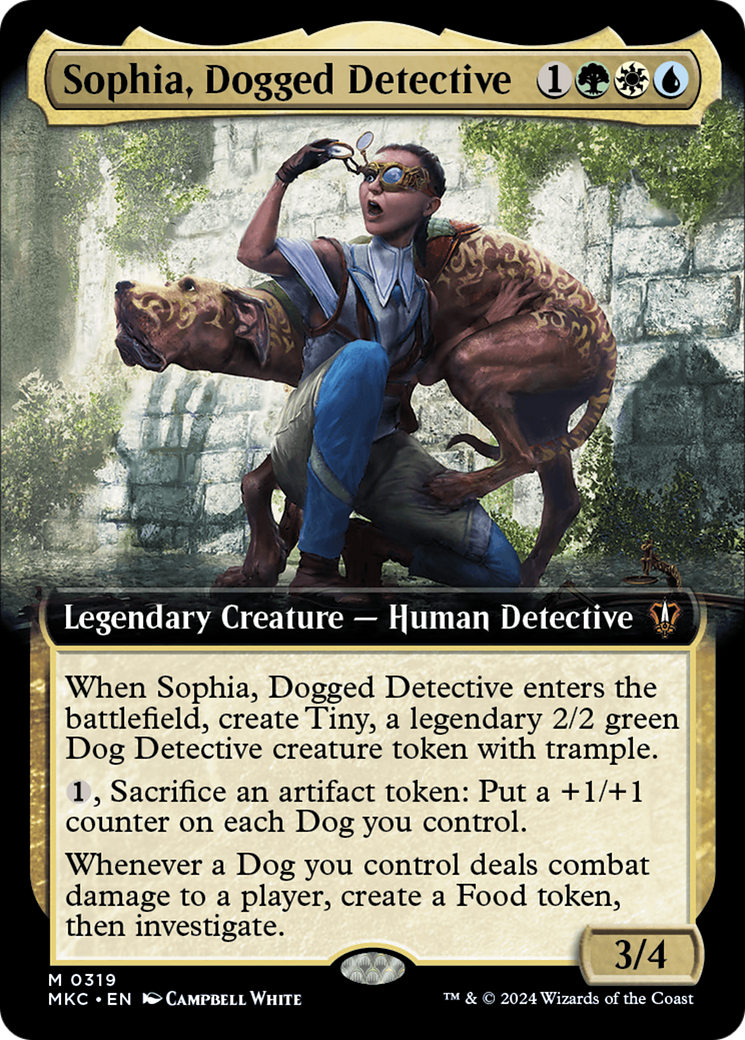 Sophia, Dogged Detective (Extended Art) [Murders at Karlov Manor Commander] | Cards and Coasters CA