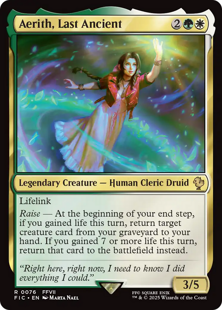 Aerith, Last Ancient [FINAL FANTASY Commander] | Cards and Coasters CA