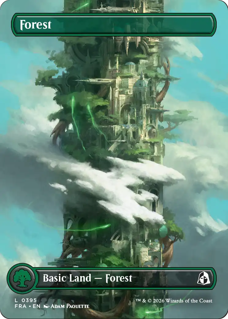 Forest (Borderless) (0395) [Reality Fracture] | Cards and Coasters CA