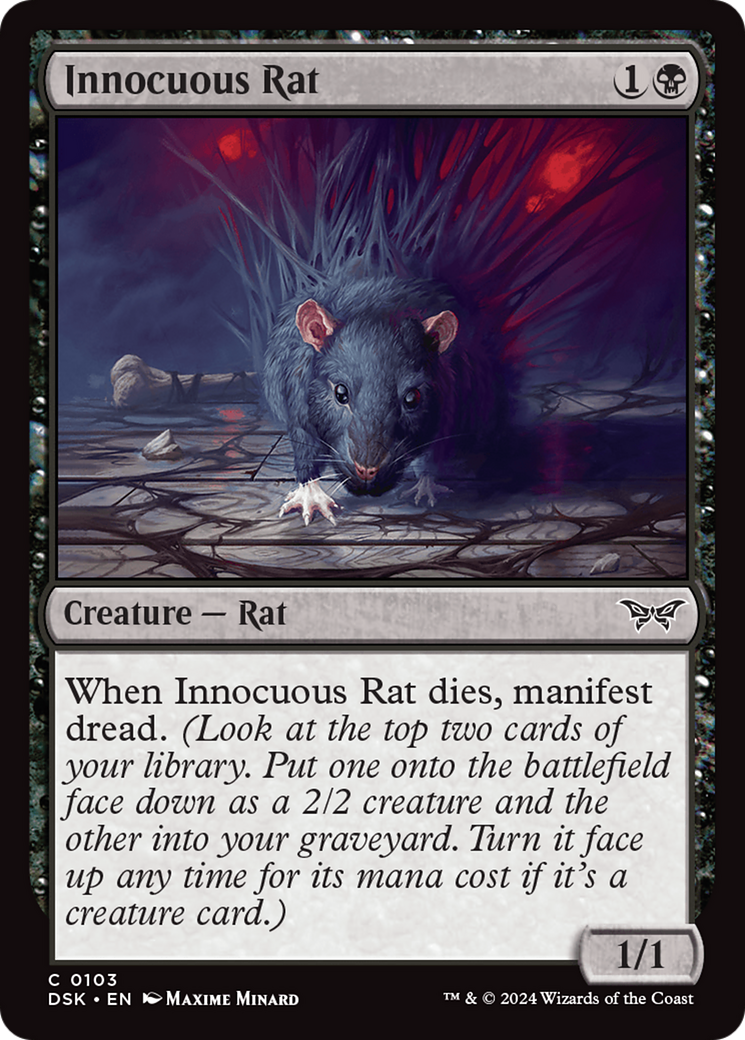 Innocuous Rat [Duskmourn: House of Horror] | Cards and Coasters CA