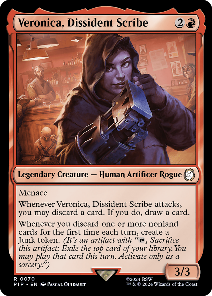 Veronica, Dissident Scribe [Fallout] | Cards and Coasters CA