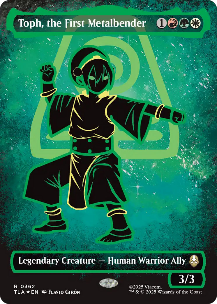 Toph, the First Metalbender (Borderless Battle Pose) [Avatar: The Last Airbender] | Cards and Coasters CA