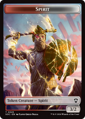 Spirit (0025) // Copy Double-Sided Token [Secrets of Strixhaven Commander Tokens] | Cards and Coasters CA