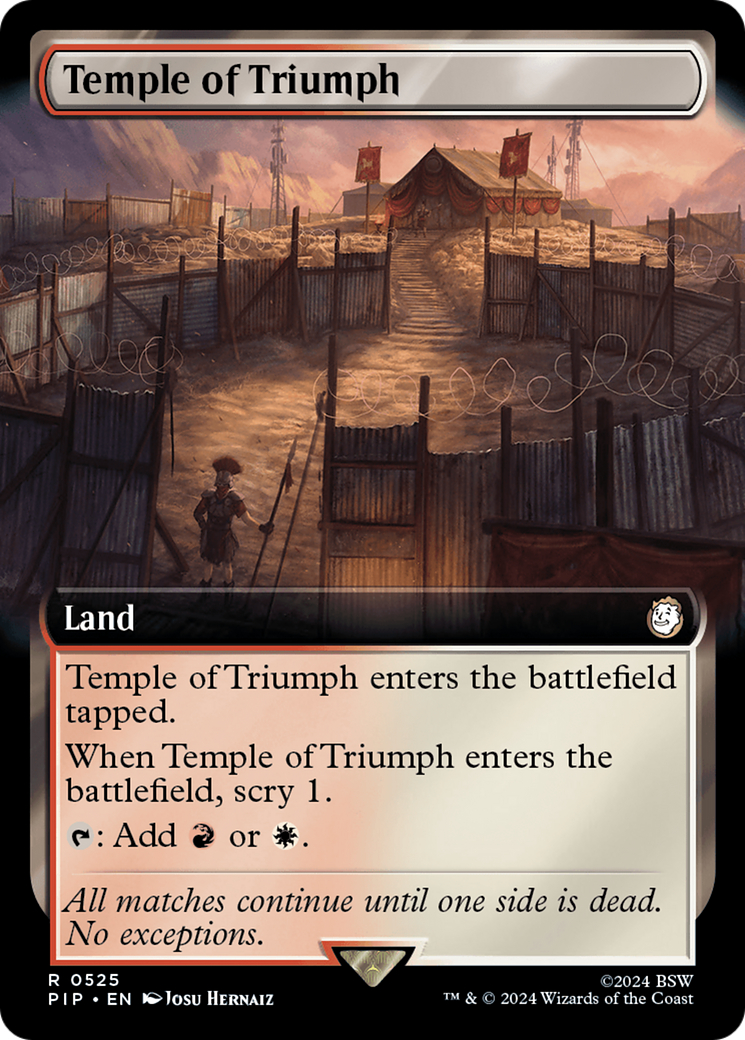 Temple of Triumph (Extended Art) [Fallout] | Cards and Coasters CA