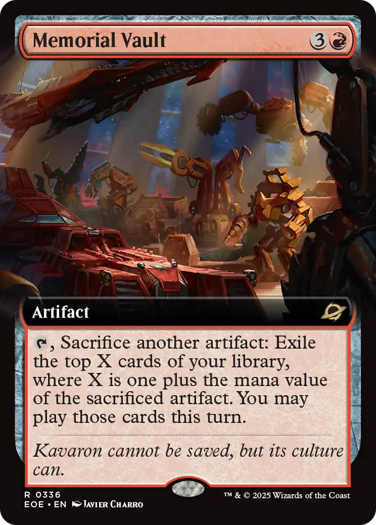 Memorial Vault (Extended Art) [Edge of Eternities] | Cards and Coasters CA