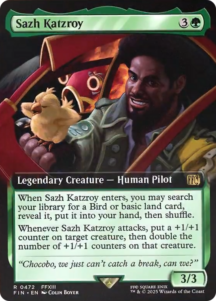 Sazh Katzroy (Extended Art) [FINAL FANTASY] | Cards and Coasters CA