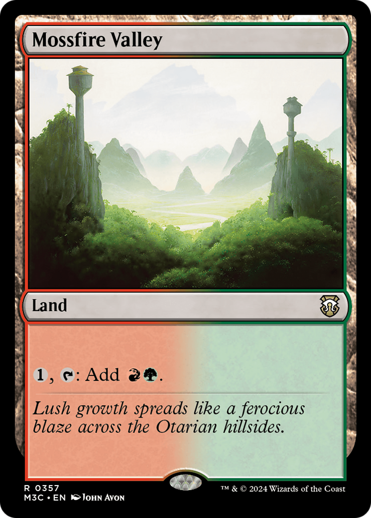 Mossfire Valley (Ripple Foil) [Modern Horizons 3 Commander] | Cards and Coasters CA