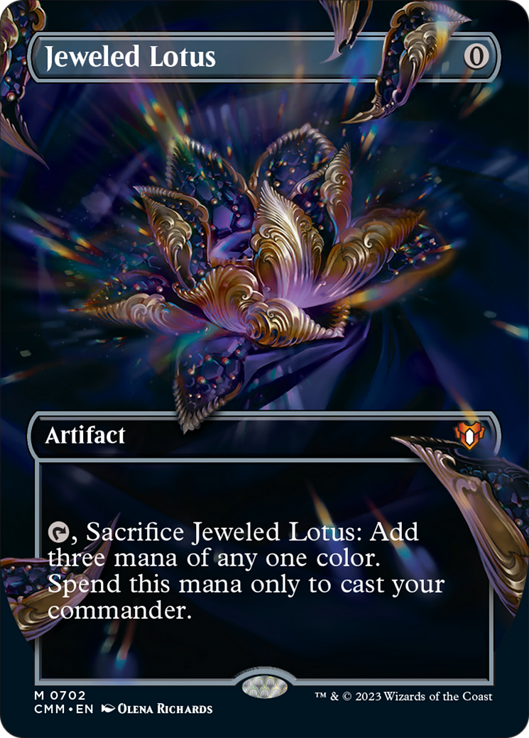 Jeweled Lotus (Borderless Frame Break) [Commander Masters] | Cards and Coasters CA