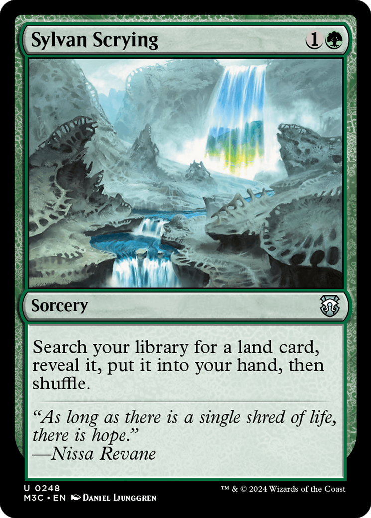 Sylvan Scrying (Ripple Foil) [Modern Horizons 3 Commander] | Cards and Coasters CA