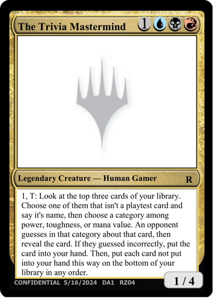 The Trivia Mastermind [Unknown Event] | Cards and Coasters CA